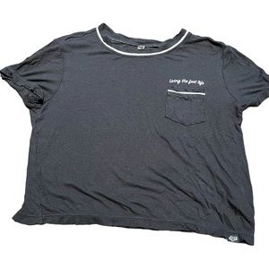 FOX size small grey crop super soft ribbed